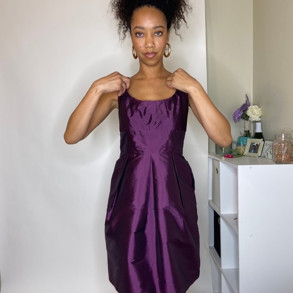 Alfred Sung Satin Cocktail Dress - Picture 4 of 8